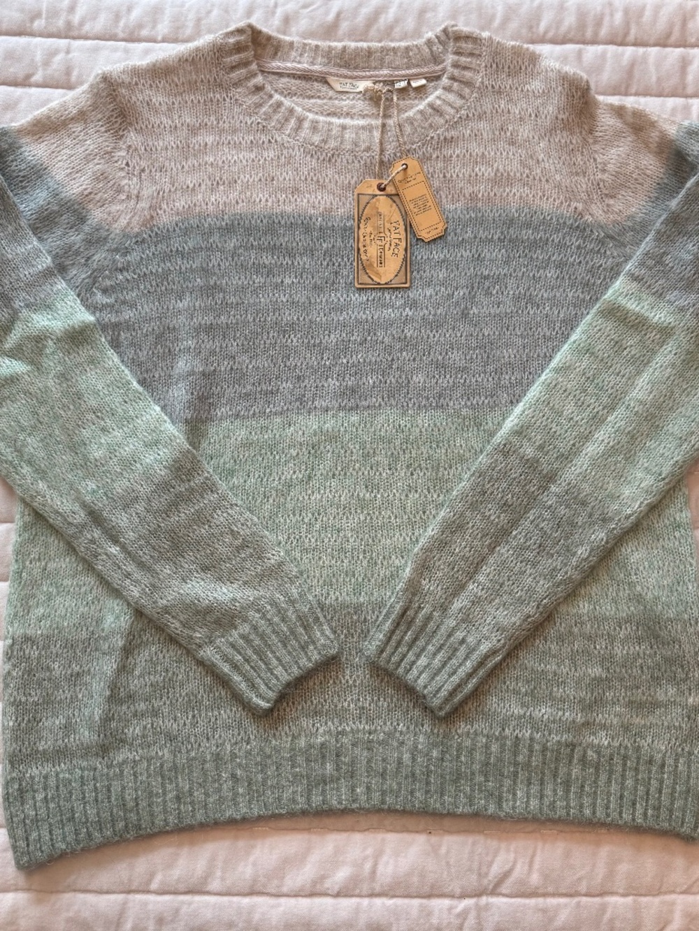 NWT Fat Face Ombre Stripe Sweater Size 10
